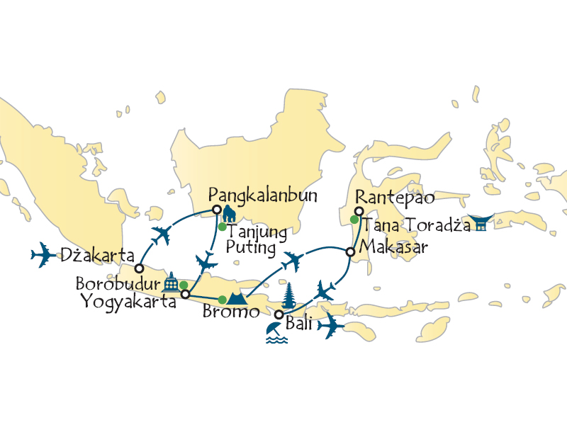 Indonezja - Jawa, Borneo, Celebes i wypoczynek na Bali 17 dni