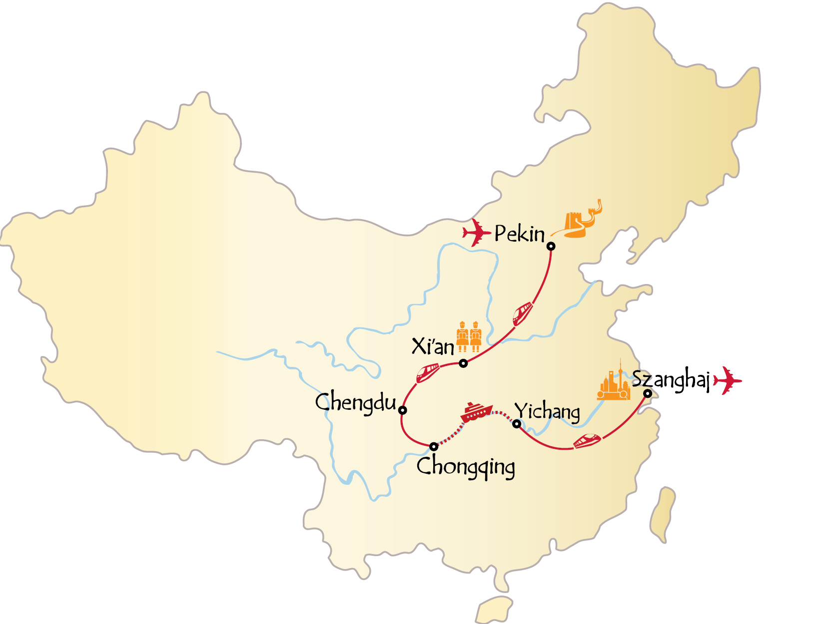 Chiny z rejsem po Jangcy 15 dni