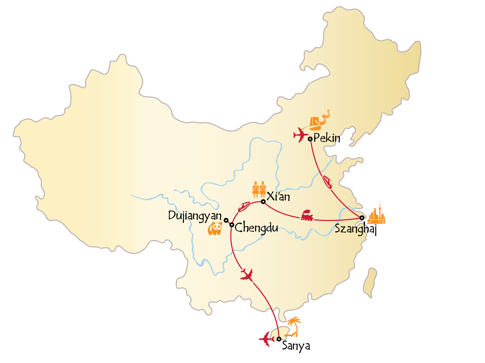 Chiny - Wakacje z pandami z wypoczynkiem na tropikalnej wyspie Hajnan