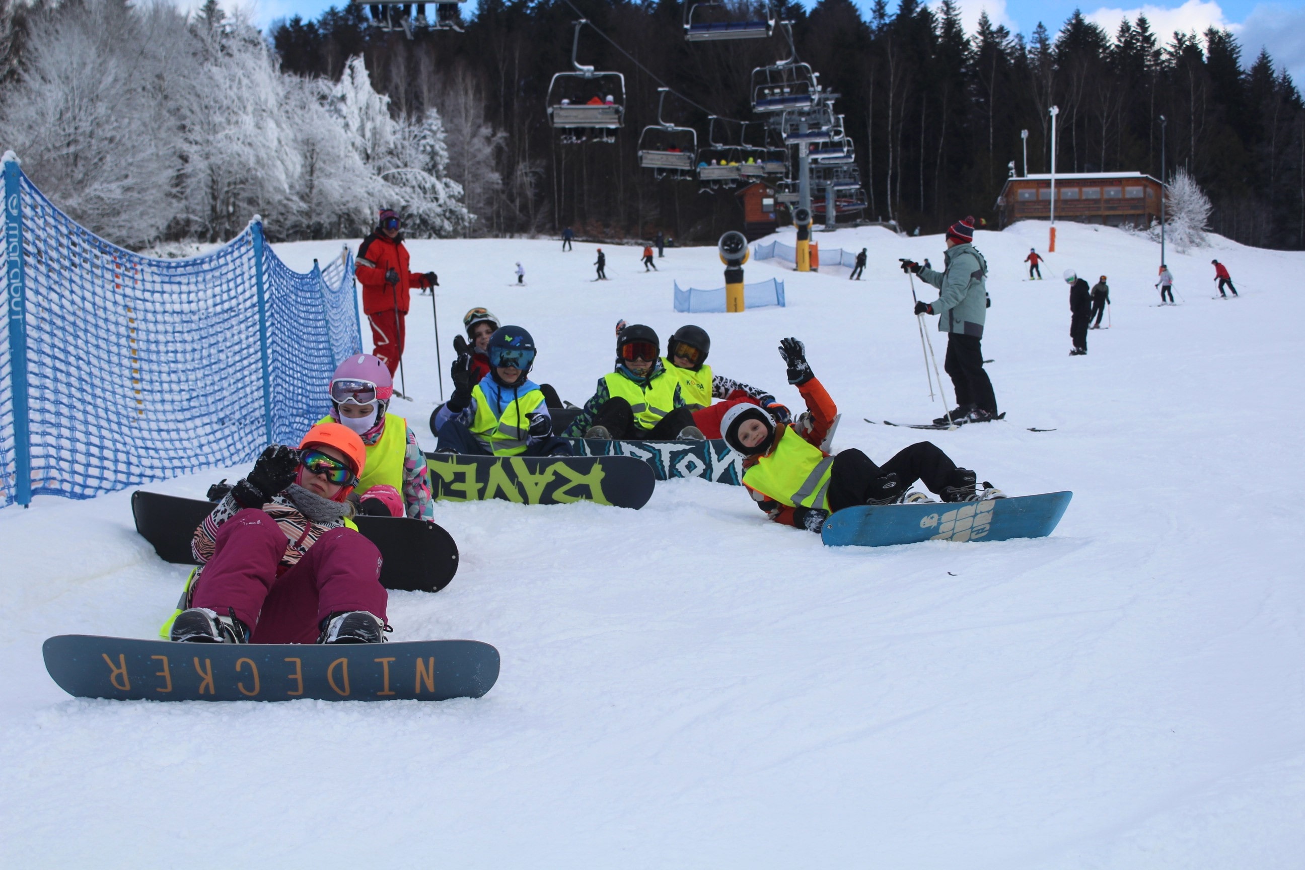 Pierwsze kroki ze snowboardem - Wisła